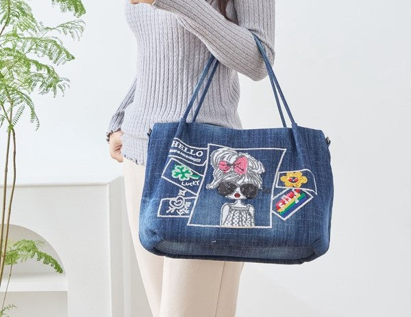 2wayデニムトートバッグ(2色展開)
