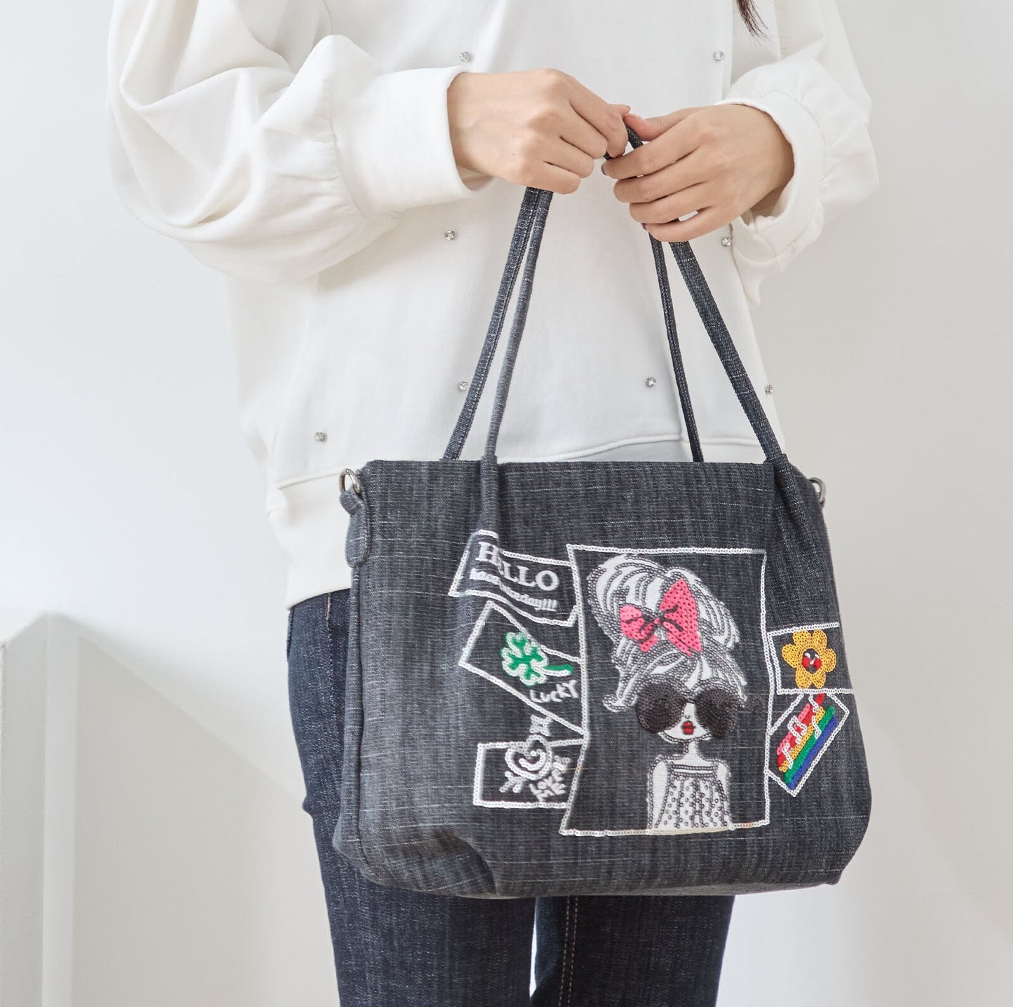 2wayデニムトートバッグ(2色展開)