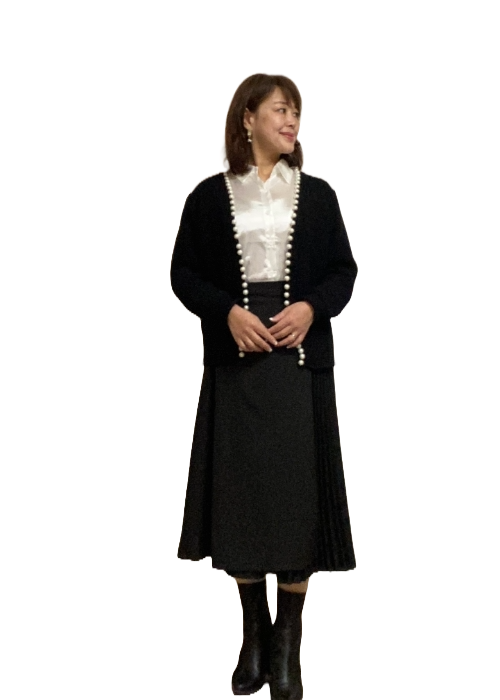 デザインプリーツラップスカート