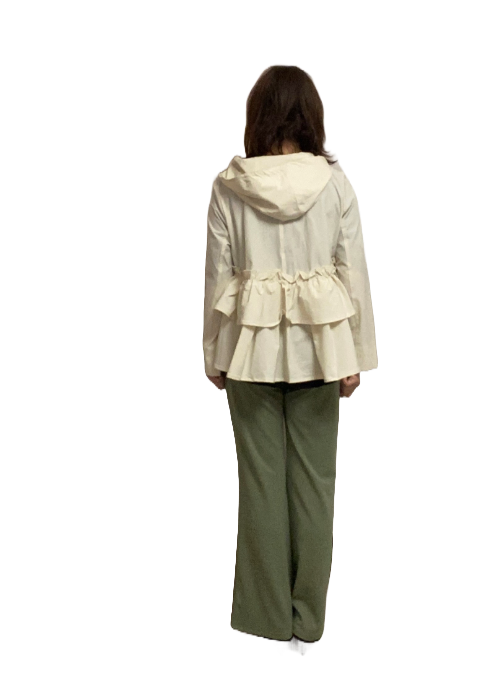 フード付きフリルジャンパー