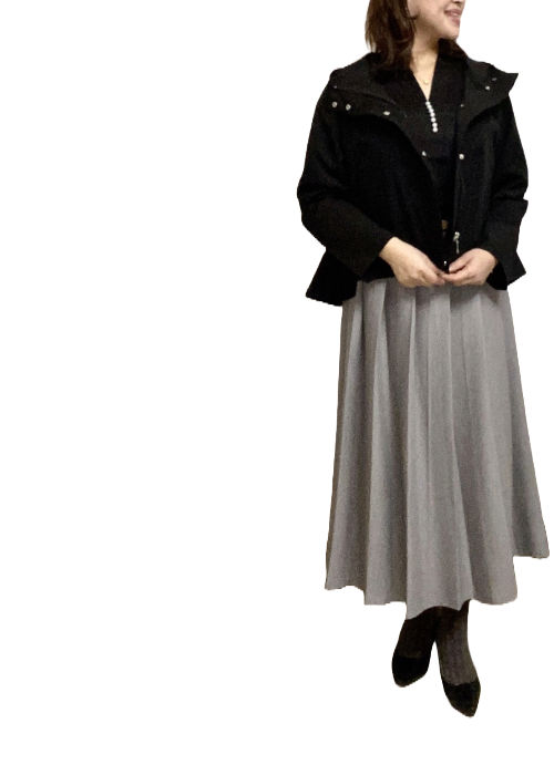 フード付きフリルジャンパー