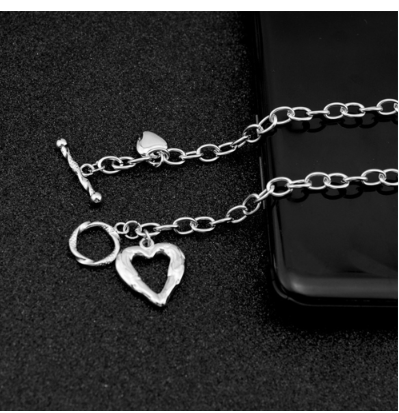 Chain Necklace Open Heart