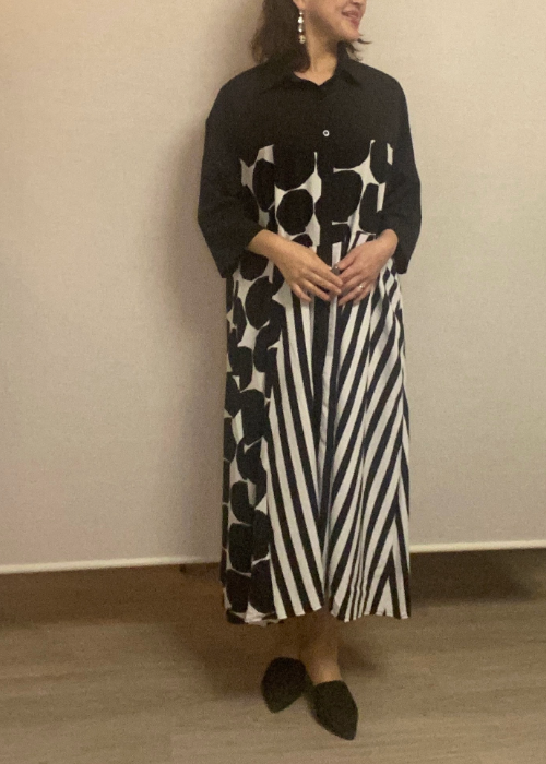 モノトーンワンピース