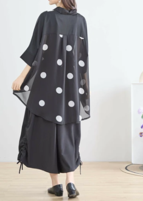 シフォン・ドットビッグブラウス