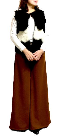 デザインリアルファー付きジレ