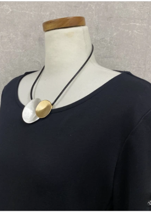 gold×silverプレートネックレス