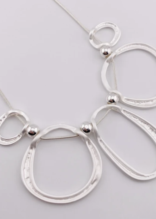 silver マットリングネックレス