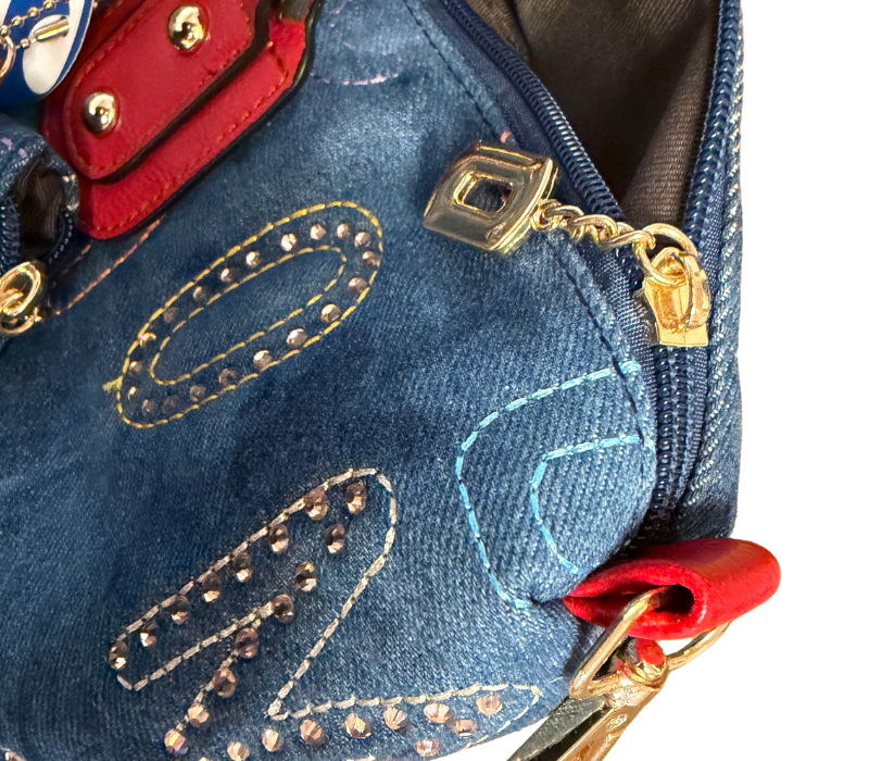 大型デニムバッグ2way(ポーチ付き)