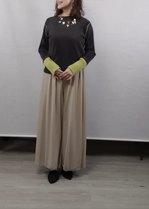 チュールレース・ワイドパンツ