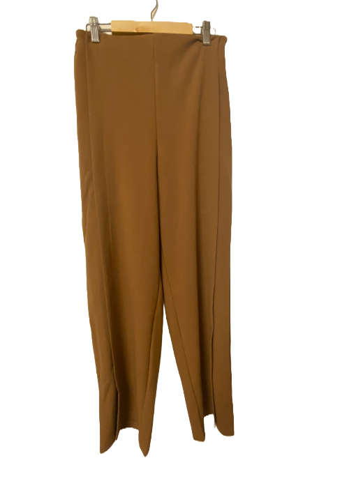 ジョーゼット裾ベント入りパンツ(brown)