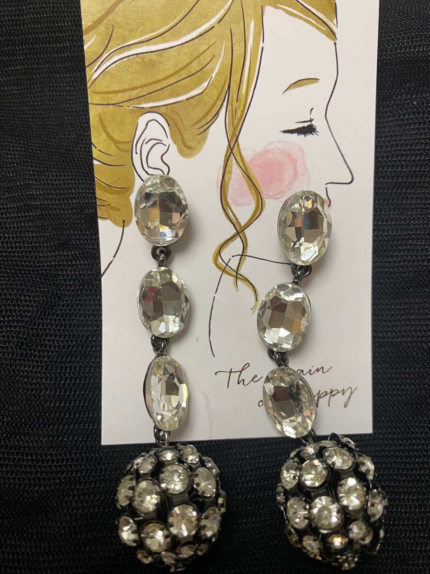 ピアス(ビジュー)ロング2色展開