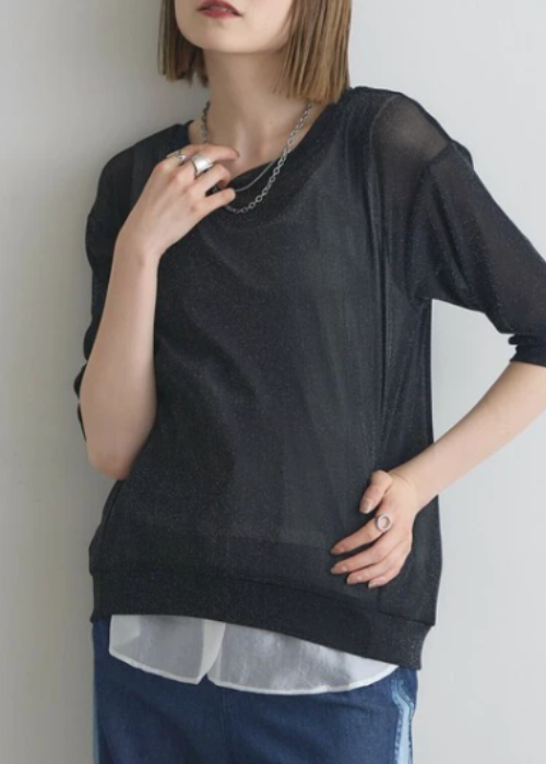 レイヤー用裾シフォンタンクトップ