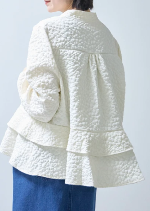 型押し2段フリルジャケット