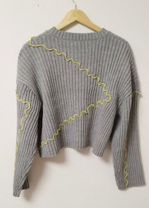 メロウ配色クルーネックニット・セットアップ