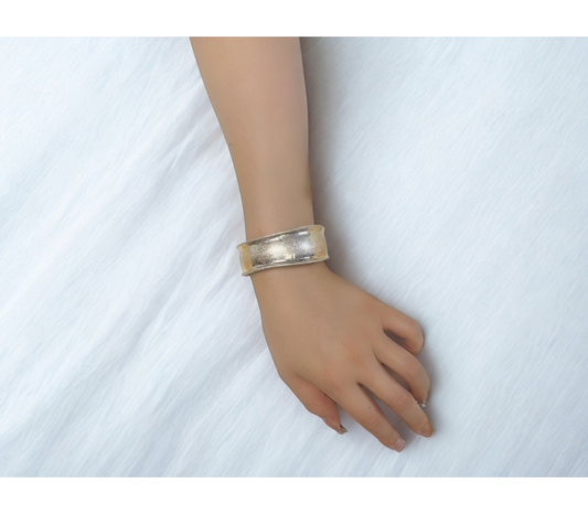 燻しsilver＆goldバングル