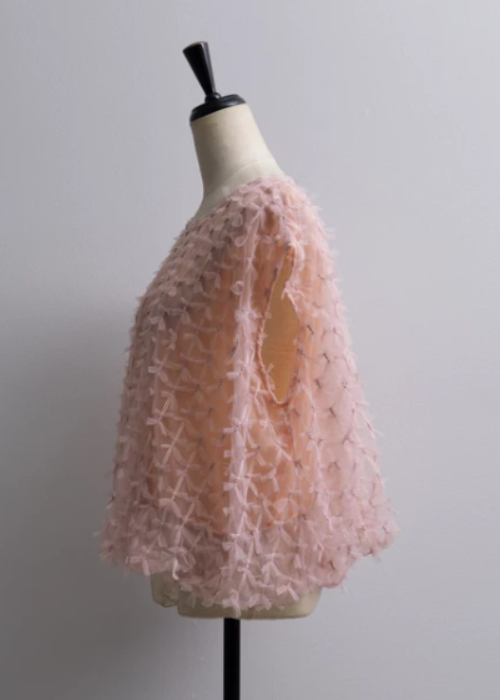 Ribbon Tulle Fringe Top