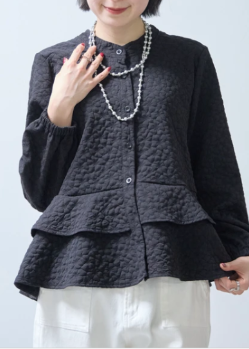 型押し2段フリルジャケット