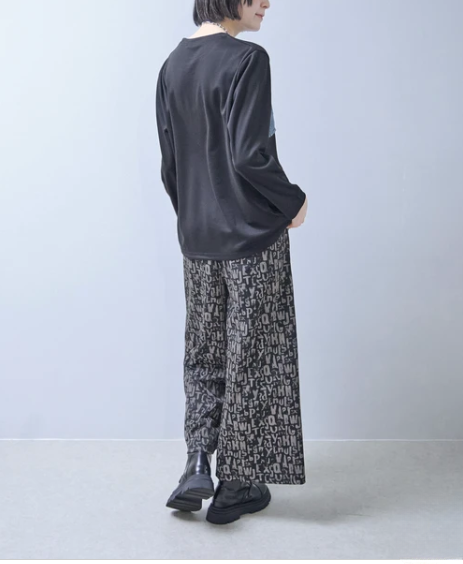 デニム切り替えプルオーバー