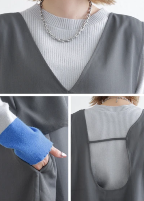 ベスト風ワンピース