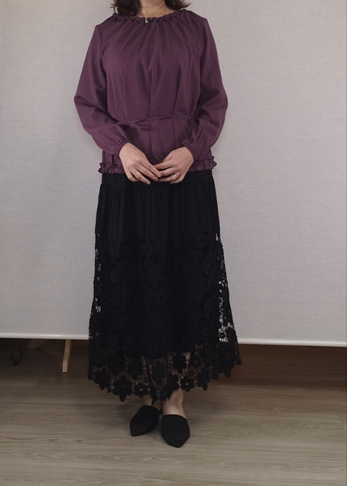 襟ツイスト・プルオーバー
