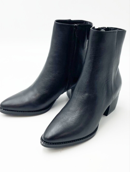 撥水レザープレーンブーツ (本革）