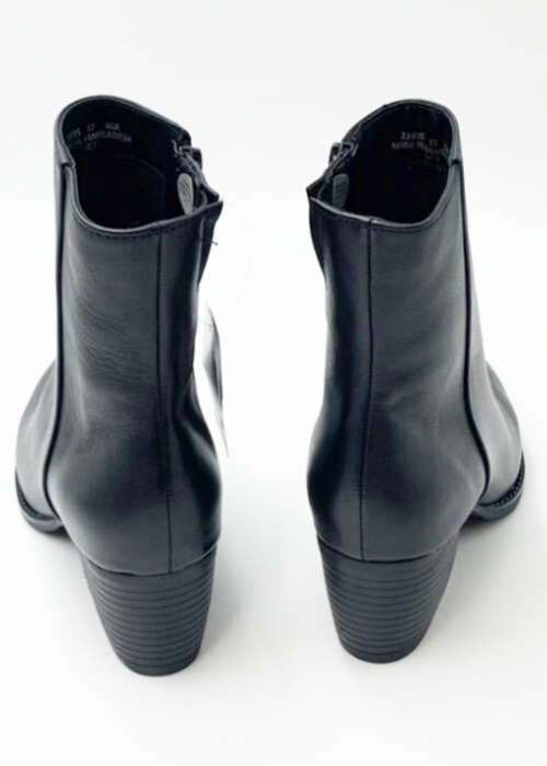 撥水レザープレーンブーツ (本革）