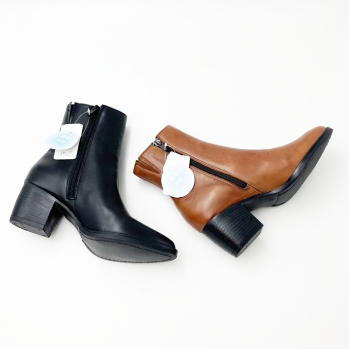 撥水レザープレーンブーツ (本革）
