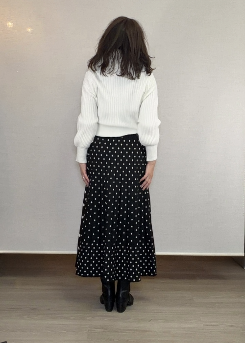 襟元ファーのWジッパーカーディガン