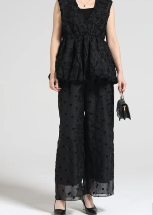 フロッキードットシアーパンツ