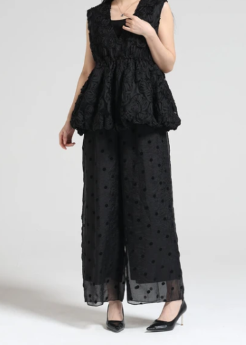 フロッキードットシアーパンツ