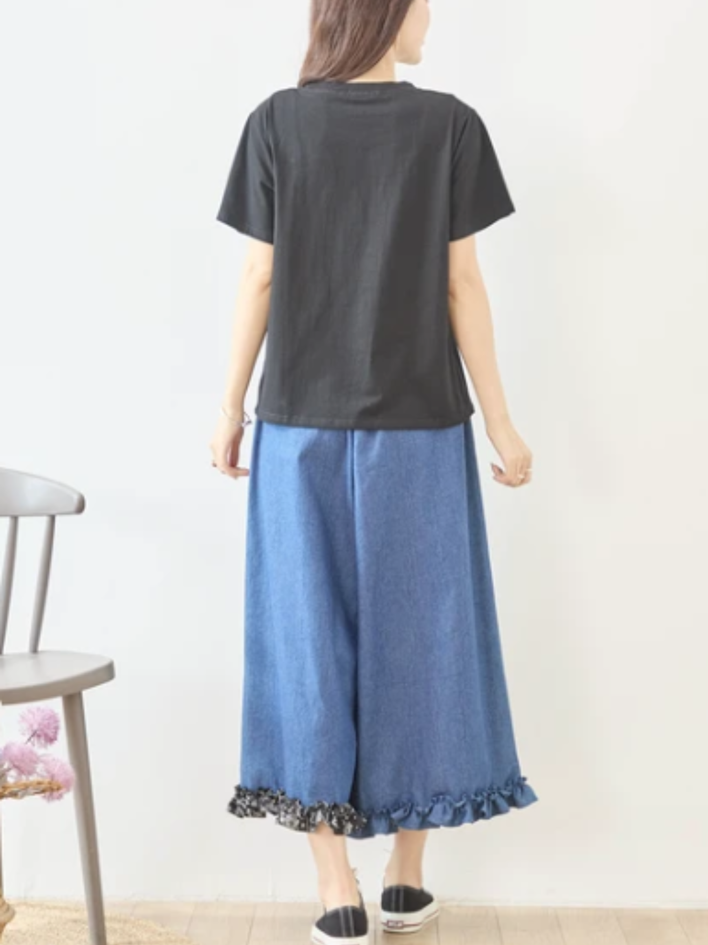 レパードシューズ柄キラキラTシャツ
