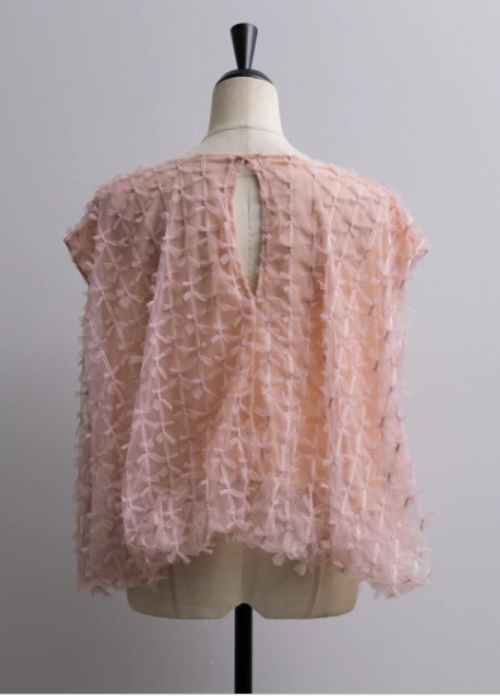 Ribbon Tulle Fringe Top