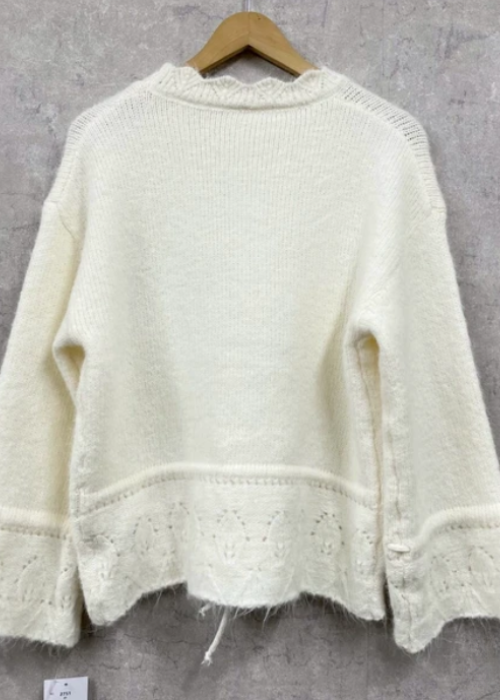 リボンデザインニット プルオーバー