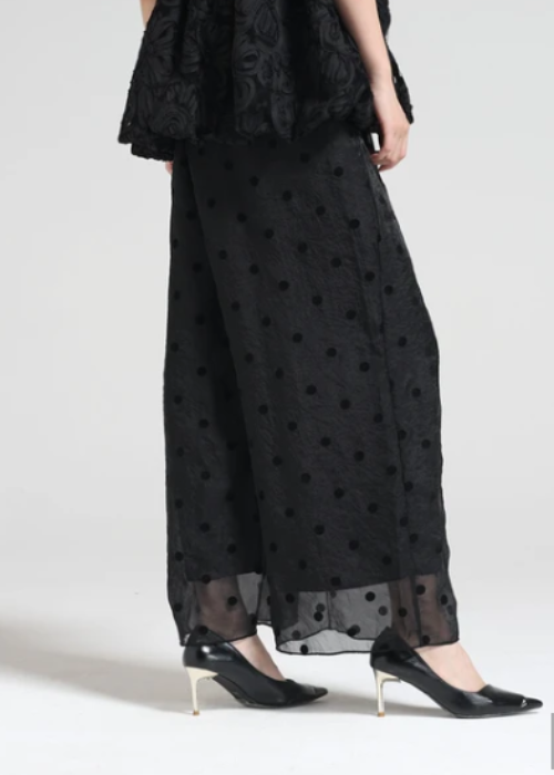 フロッキードットシアーパンツ