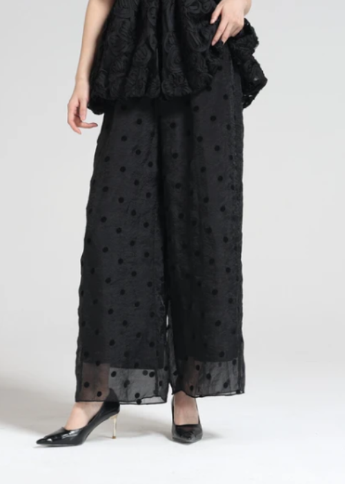 フロッキードットシアーパンツ