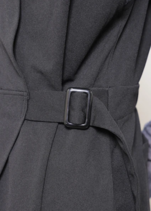 トレンチ風ジャンバースカート