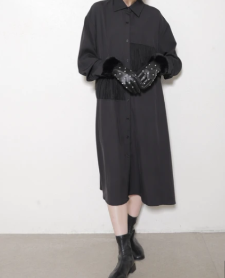 キラキラビジューファー付き手袋