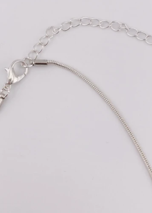 silver　マットリングネックレス