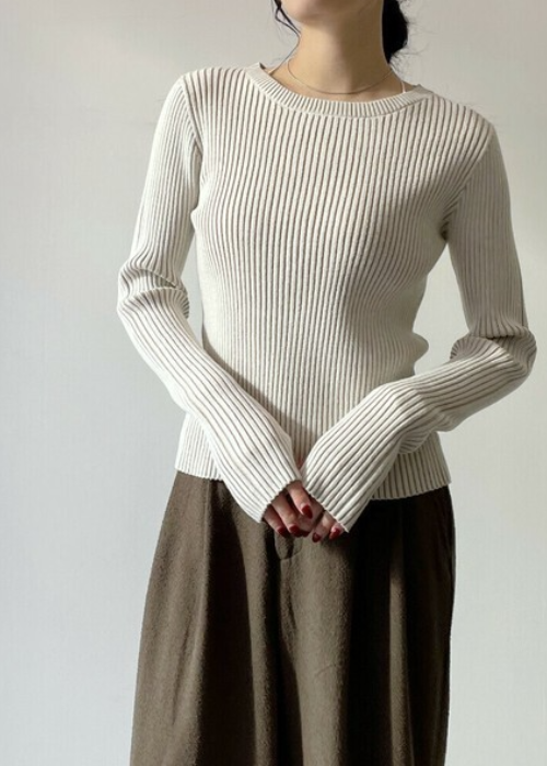 プレーティングクルーネックプルオーバー