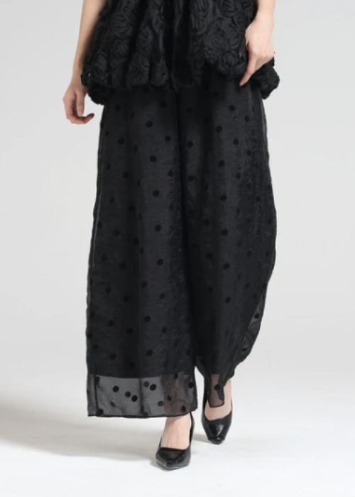 フロッキードットシアーパンツ