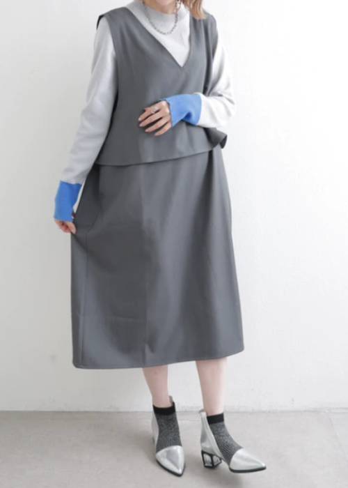 ベスト風ワンピース