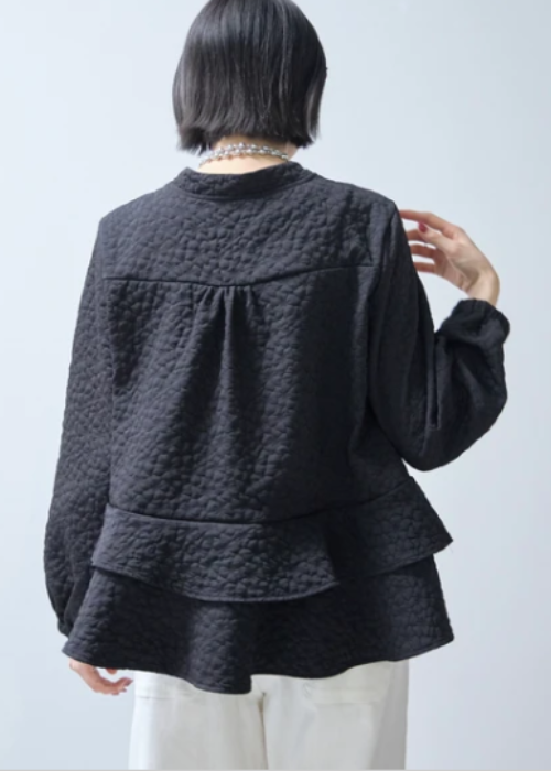 型押し2段フリルジャケット