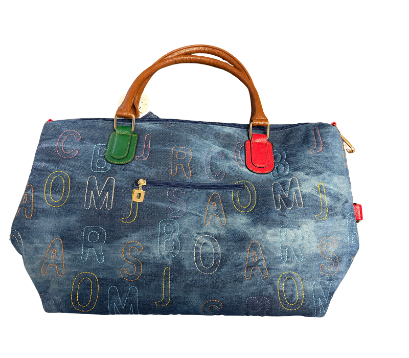 大型デニムバッグ２way(ポーチ付き）