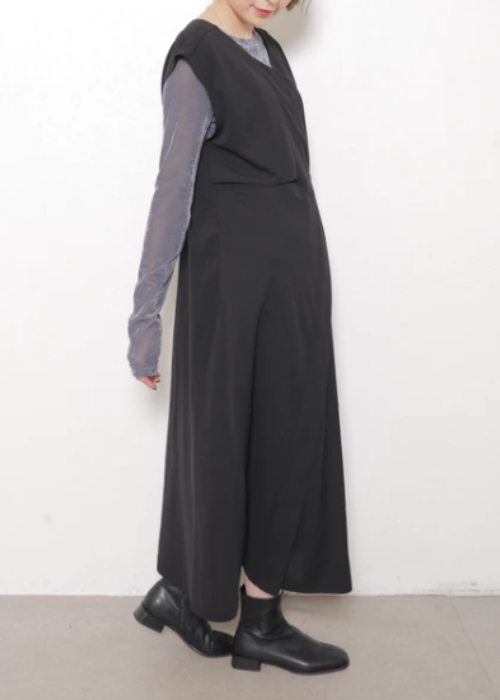 トレンチ風ジャンバースカート