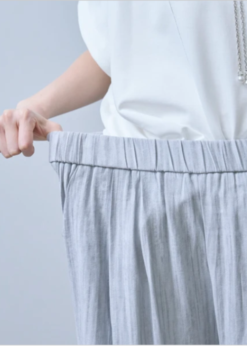 シンプルなストライプ柄ワイドパンツ