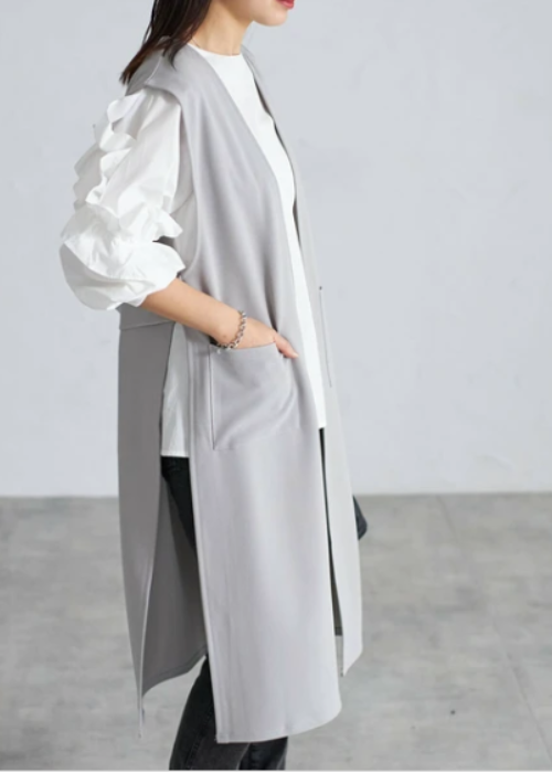 オケージョンロングジレパンツセットアップ(camel）