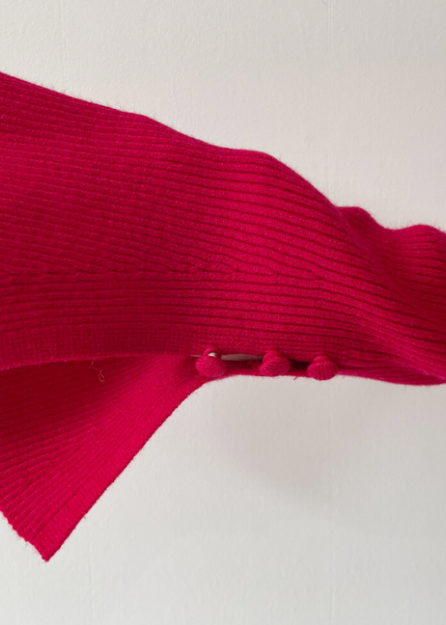 クール袖釦付きフレアスリーブプルオーバー