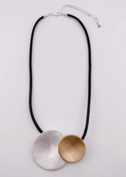gold×silverプレートネックレス