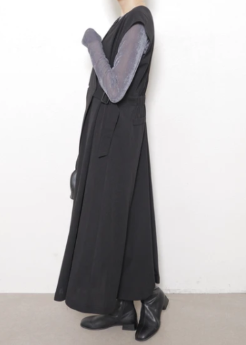 トレンチ風ジャンバースカート