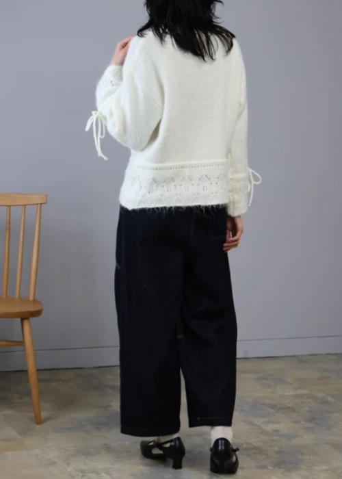 リボンデザインニット プルオーバー